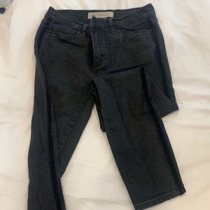 Gap black 26r jeans with velvet stripes on side